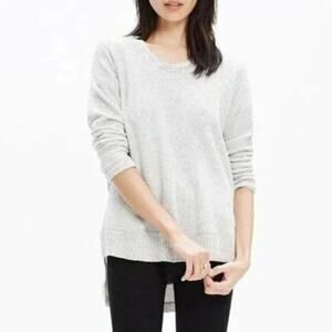 Madewell Gray Chronicle Textured High Low Sweater Size Medium